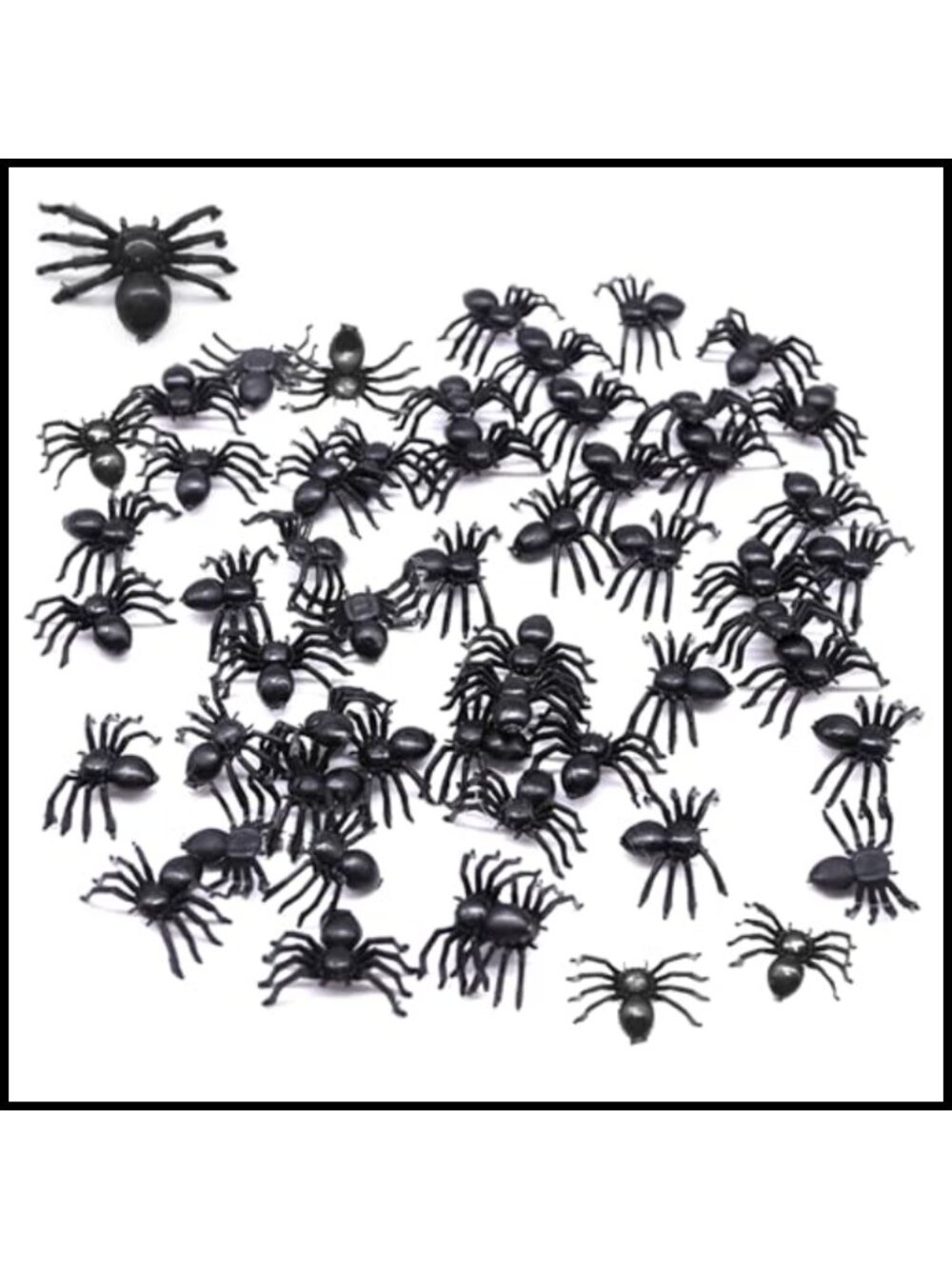 150 Pcs Halloween Mini Plastic Spiders 0.86 Inch Realistic Décor